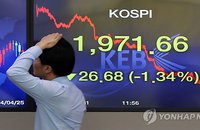 '뚝' 떨어진 코스피