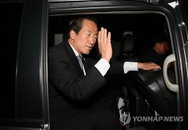 굳은 표정의 정몽준