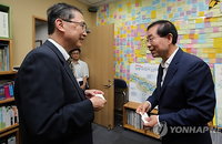 박원순 시장-미츠루 日 사회교육학회장 면담