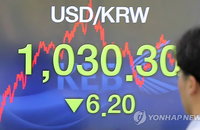 원・달러 환율 큰폭 하락