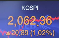 코스피, 외인 매수세로 2,060 재돌파