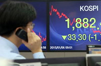 코스피, '삼중고'에 1880선 무너져…16개월만 최저
