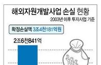 "자원개발 3조4천억 손실 확정…나머지도 회수 불투명"