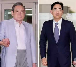 (좌) 이건희 삼성그룹 회장  (우) 이재용 삼성전자 부사장