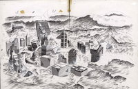 윤태호작가 작품 "허영만展, 사제전" 코너에서 문하생 시절 그린 그림 전시