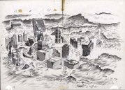 윤태호작가 작품 "허영만展, 사제전" 코너에서 문하생 시절 그린 그림 전시