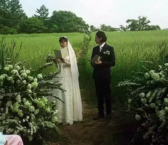 원빈과 이나영의 결혼식모습