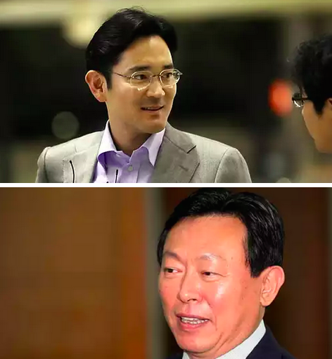 이재용 삼성전자 부회장 (위), 신동빈 롯데 그룹 회장 (아래)