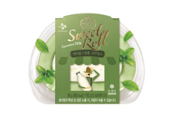 ▲쁘띠첼 스윗롤 그린티밀크 이미지 (사진 : CJ제일제당 제공)