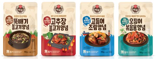 ▲백설브랜드 파우치양념장4종 이미지 (사진 : CJ제일제당_ 제공)