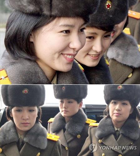 베이징 도착 당시와 복귀 직전, 표정이 다른 모란봉악단 단원들 