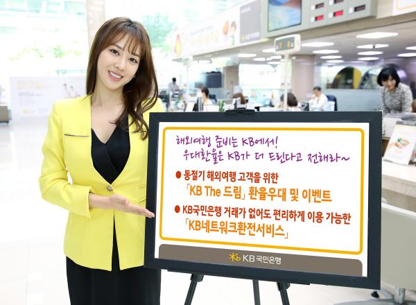 ▲KB The 드림 환율우대 이벤트 및 KB네트워크환전서비스 (사진 : KB국민은행 제공)