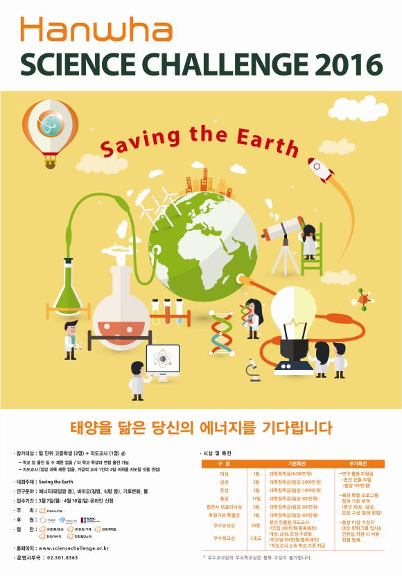 ▲한화사이언스챌린지 포스터 (사진 : 한화그룹 제공)