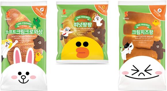 ▲&lsquo;피넛팡팡&rsquo;, &lsquo;소프트크림 크로와상&rsquo;, &lsquo;크림치즈팡&rsquo; 출시 이미지 (사진 : 삼립식품 제공) 