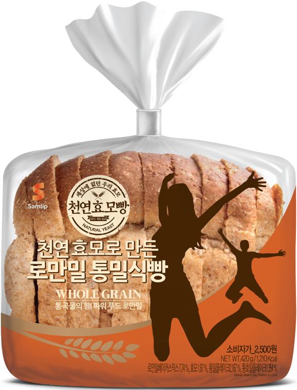 ▲천연효모 적용한 22종 대표제품인 &lsquo;천연효모로 만든 로만밀 통밀 식빵&rsquo; 출시 이미지 (사진 : 삼립식품 제공)
