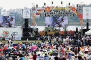 서울 난지 한강공원에서 열리는 환경 음악축제 그린플러그드 서울 2016 진행 사진