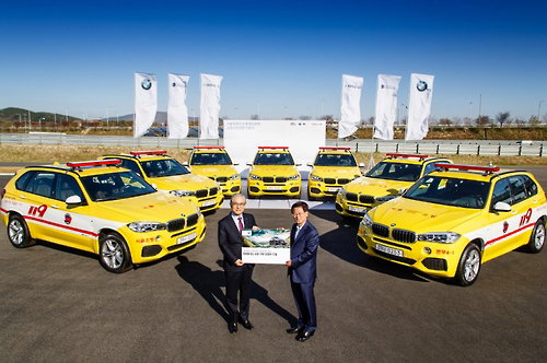 BMW그룹코리아, 소방재난본부에 'X5' 7대 기증 BMW그룹코리아, 소방재난본부에 'X5' 7대 기증