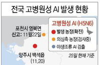 서해안휩쓴 AI, 이동중지 명령에도 세종-경북내륙으로 확산 우려
