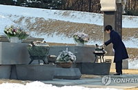 朴대통령, 현충원서 설성묘…직무정지 후 첫 외출