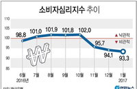 소비자심리 금융위기 이후 최악... 생활형편도 계속 악화
