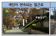 휠체어 진입 위험한 상당수 공공시설... 급경사에 밀릴수도