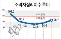 소비심리 불안 진정세… 경기인식·생활형편 소폭 상승했지만 여전히 부진