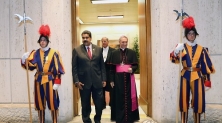 바티칸 교황청 찾은 니콜라스 마두로 베네수엘라 대통령(왼쪽두번째)[AFP=연합뉴스]