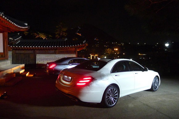 




▲흰색 챠량이 S 350 d, 나머지 차량이 S 400 d 4ml<사진=박성민 기자>

