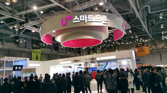 
▲드론쇼 코리아 전시회에 참가한 LG유플러스<사진=박성민 기자>
