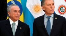 미셰우 테메르 브라질 대통령(왼쪽)과 마우리시오 마크리 아르헨티나 대통령
