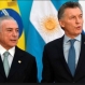 미셰우 테메르 브라질 대통령(왼쪽)과 마우리시오 마크리 아르헨티나 대통령