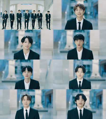 가상 졸업식 축사하는 방탄소년단