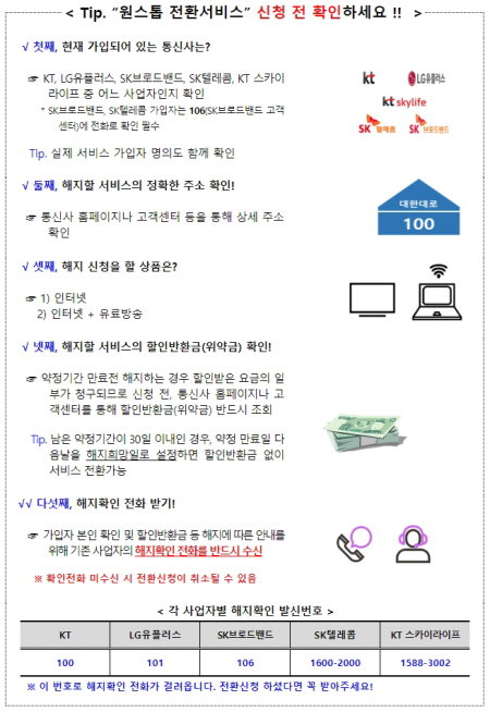 원스톱 전환 서비스 방통위 유료방송 인터넷 초고속인터넷