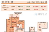 11일 인도 코로나 확진자 현황 (종합)