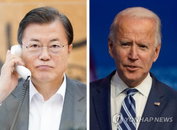바이든 "북핵해결 긴밀협력"…문대통령 "긴밀 소통하자“