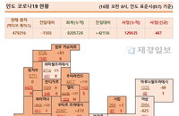 16일 인도 코로나 확진자 현황 (종합)
