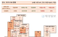 19일 인도 코로나 확진자 현황 (종합)