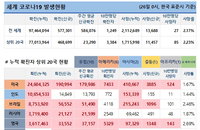 25일 세계 코로나19 발생현황 (종합)