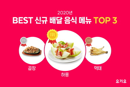 요기요 &lsquo;2020년 BEST 신규 배달 음식 메뉴