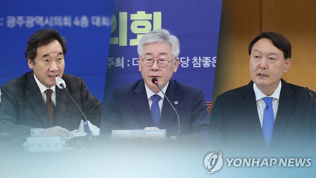차기 대권 이낙연 이재명 윤석렬