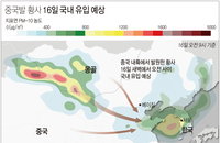 중국발 황사 16~17일 한반도 온다…수도권 및 서쪽 지방 집중