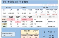 20일 영국 코로나 확진자 현황 (종합)