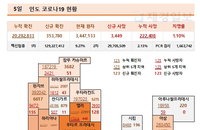 5일 인도 코로나 확진자 현황 (종합)