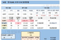 14일 영국 코로나 확진자 현황 (종합)