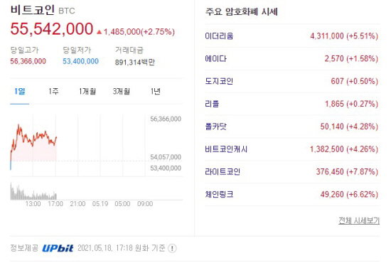 가상화폐 2021.05.18 오후