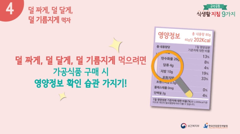 국민공통 식생활 지침