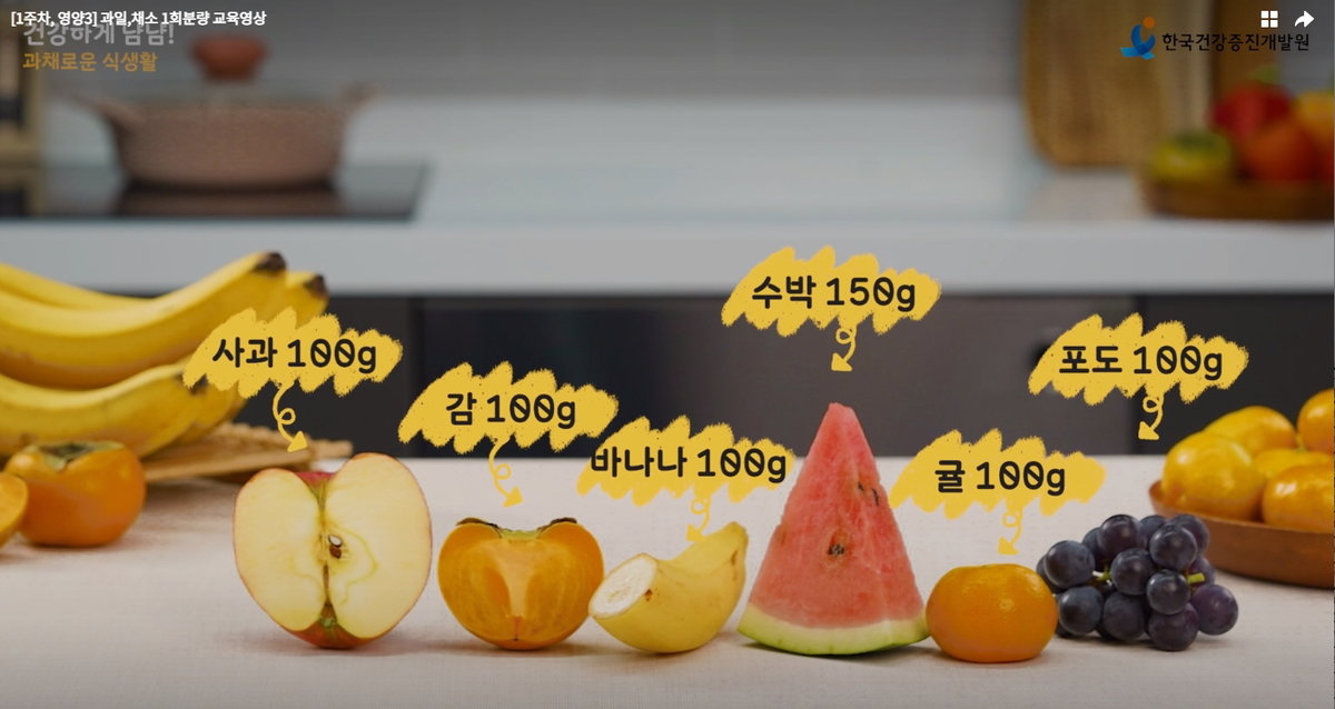 과채류 권장섭취량