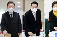 사전투표 시작, 이재명 광화문서…윤석열 부산서 한표