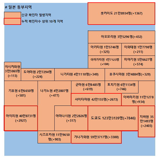 30일 일본 코로나 확진자 현황