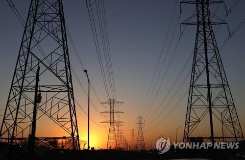 미국 텍사스 고압선 철탑 [AFP 연합뉴스 자료사진]